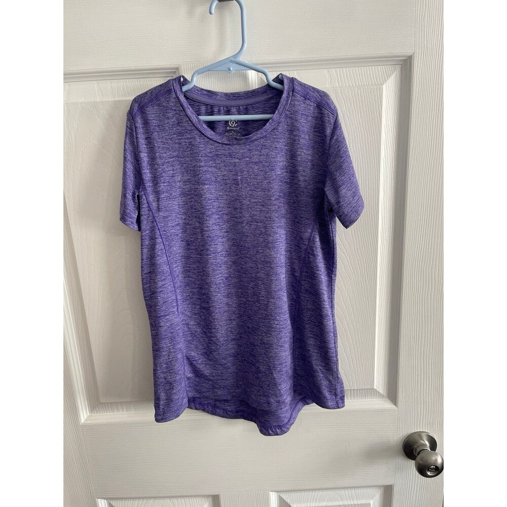 C9 Champion Girls Supersoft Tech T Shirt Size L 10-12 Purple Heather